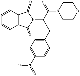 2-(1-morpholino-3-(4-nitrophenyl)-1-oxopropan-2-yl)isoindoline-1,3-dione Struktur