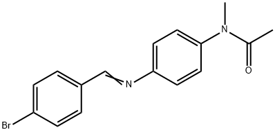 N-{4-[(4-bromobenzylidene)amino]phenyl}-N-methylacetamide Struktur