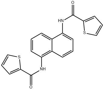 N,N'-1,5-naphthalenediyldi(2-thiophenecarboxamide) Struktur