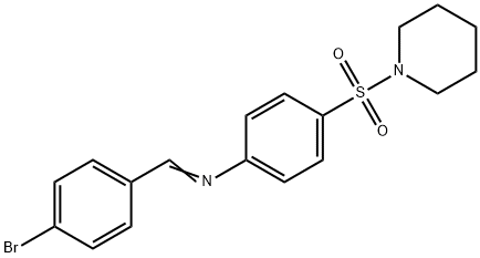 N-(4-bromobenzylidene)-4-(1-piperidinylsulfonyl)aniline Struktur