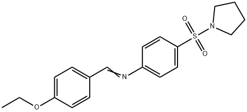 N-(4-ethoxybenzylidene)-4-(1-pyrrolidinylsulfonyl)aniline Struktur