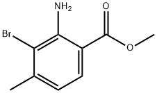 2-Amino-3-bromo-4-methyl-benzoic acid methyl ester Struktur