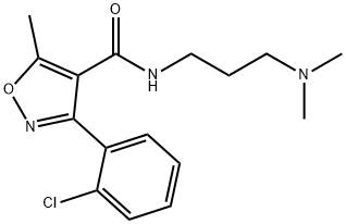 3-(2-chlorophenyl)-N-[3-(dimethylamino)propyl]-5-methyl-1,2-oxazole-4-carboxamide Struktur