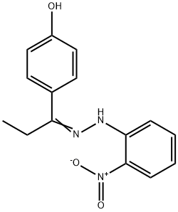 4-[N-(2-nitrophenyl)propanehydrazonoyl]phenol Struktur