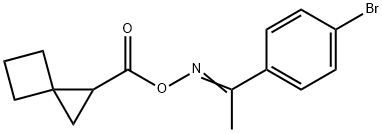 1-(4-bromophenyl)ethanone O-(spiro[2.3]hex-1-ylcarbonyl)oxime Struktur