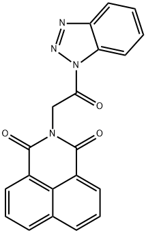 2-(2-(1H-benzo[d][1,2,3]triazol-1-yl)-2-oxoethyl)-1H-benzo[de]isoquinoline-1,3(2H)-dione Struktur