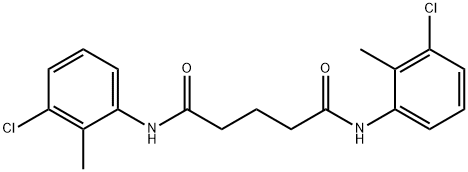 N,N'-bis(3-chloro-2-methylphenyl)pentanediamide Struktur