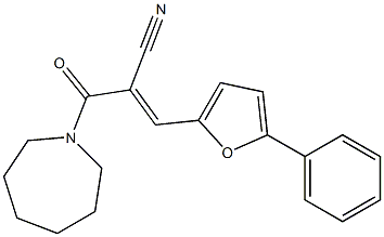 (E)-2-(azepane-1-carbonyl)-3-(5-phenylfuran-2-yl)acrylonitrile Struktur