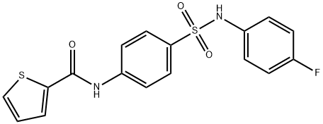 N-(4-{[(4-fluorophenyl)amino]sulfonyl}phenyl)-2-thiophenecarboxamide Struktur