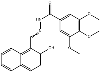 N'-[(2-hydroxy-1-naphthyl)methylene]-3,4,5-trimethoxybenzohydrazide Struktur