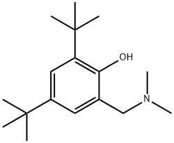 2-(dimethylaminomethyl)-4,6-ditert-butyl-phenol Struktur