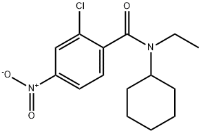 2-chloro-N-cyclohexyl-N-ethyl-4-nitrobenzamide Struktur