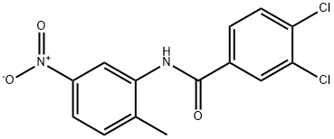 3,4-dichloro-N-(2-methyl-5-nitrophenyl)benzamide Struktur