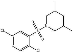 1-[(2,5-dichlorophenyl)sulfonyl]-3,5-dimethylpiperidine Struktur