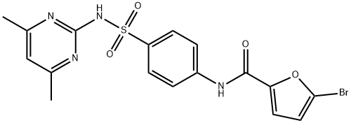 5-bromo-N-(4-(N-(4,6-dimethylpyrimidin-2-yl)sulfamoyl)phenyl)furan-2-carboxamide Struktur