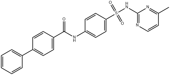 N-(4-(N-(4-methylpyrimidin-2-yl)sulfamoyl)phenyl)-[1,1-biphenyl]-4-carboxamide Struktur