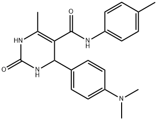 4-(4-(dimethylamino)phenyl)-6-methyl-2-oxo-N-(p-tolyl)-1,2,3,4-tetrahydropyrimidine-5-carboxamide Struktur