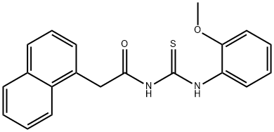 N-{[(2-methoxyphenyl)amino]carbonothioyl}-2-(1-naphthyl)acetamide Struktur