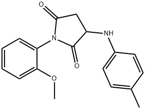 1-(2-methoxyphenyl)-3-(p-tolylamino)pyrrolidine-2,5-dione Struktur