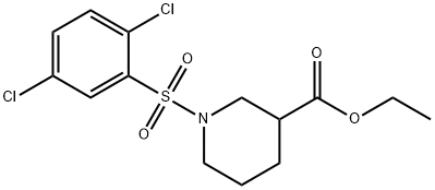 ethyl 1-[(2,5-dichlorophenyl)sulfonyl]-3-piperidinecarboxylate Struktur