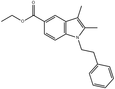 ethyl 2,3-dimethyl-1-(2-phenylethyl)indole-5-carboxylate Struktur