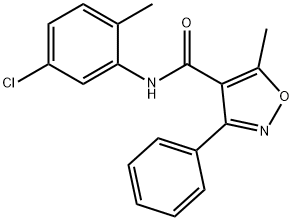 N-(5-chloro-2-methylphenyl)-5-methyl-3-phenyl-1,2-oxazole-4-carboxamide Struktur