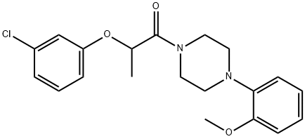 2-(3-chlorophenoxy)-1-[4-(2-methoxyphenyl)piperazin-1-yl]propan-1-one Struktur