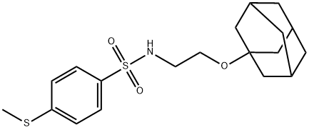 N-[2-(1-adamantyloxy)ethyl]-4-methylsulfanylbenzenesulfonamide Struktur