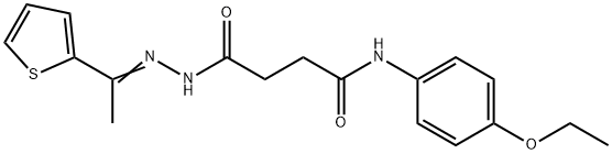 N-(4-ethoxyphenyl)-4-oxo-4-{2-[1-(2-thienyl)ethylidene]hydrazino}butanamide Struktur