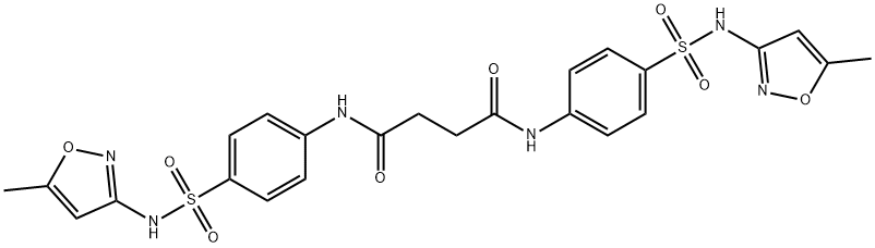 N,N'-bis(4-{[(5-methyl-3-isoxazolyl)amino]sulfonyl}phenyl)succinamide Struktur