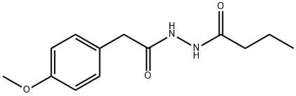 N'-[2-(4-methoxyphenyl)acetyl]butanohydrazide Struktur