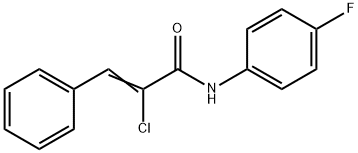 2-chloro-N-(4-fluorophenyl)-3-phenylacrylamide Struktur