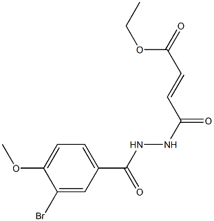 ethyl 4-[2-(3-bromo-4-methoxybenzoyl)hydrazino]-4-oxo-2-butenoate Struktur