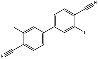 3,3'-difluoro-[1,1'-biphenyl]-4,4'-dicarbonitrile Struktur