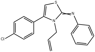 (Z)-3-allyl-4-(4-chlorophenyl)-N-phenylthiazol-2(3H)-imine Struktur