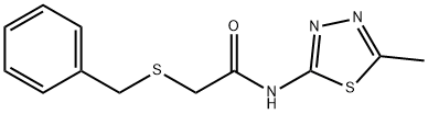 2-(benzylthio)-N-(5-methyl-1,3,4-thiadiazol-2-yl)acetamide Struktur