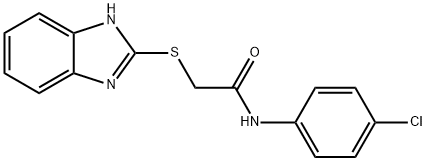 2-((1H-benzo[d]imidazol-2-yl)thio)-N-(4-chlorophenyl)acetamide Struktur