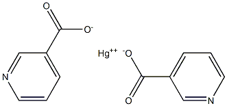 3-Pyridinecarboxylic acid, mercury(2+) salt Struktur