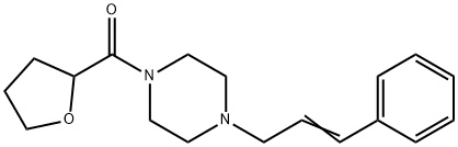 oxolan-2-yl-[4-[(E)-3-phenylprop-2-enyl]piperazin-1-yl]methanone Struktur