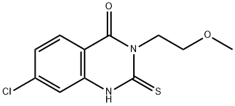 7-chloro-3-(2-methoxyethyl)-2-thioxo-2,3-dihydroquinazolin-4(1H)-one Struktur