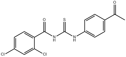 N-{[(4-acetylphenyl)amino]carbonothioyl}-2,4-dichlorobenzamide Struktur