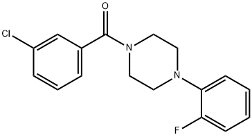 (3-chlorophenyl)[4-(2-fluorophenyl)piperazin-1-yl]methanone Struktur