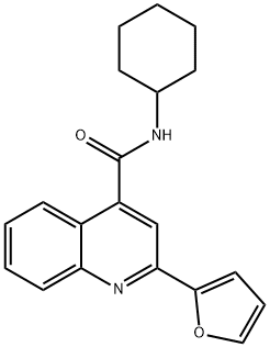 N-cyclohexyl-2-(furan-2-yl)quinoline-4-carboxamide Struktur