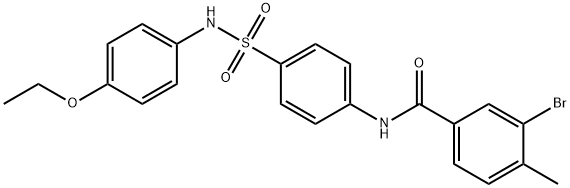 3-bromo-N-(4-{[(4-ethoxyphenyl)amino]sulfonyl}phenyl)-4-methylbenzamide Struktur