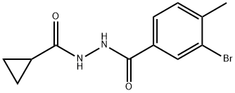 3-bromo-N'-(cyclopropylcarbonyl)-4-methylbenzohydrazide Struktur