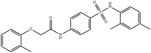 N-(4-{[(2,4-dimethylphenyl)amino]sulfonyl}phenyl)-2-(2-methylphenoxy)acetamide Struktur