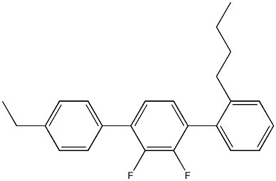 1,1':4',1''-Terphenyl, 4-butyl-4''-ethyl-2',3'-difluoro- Struktur