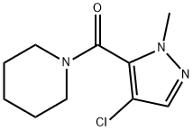 (4-chloro-2-methylpyrazol-3-yl)-piperidin-1-ylmethanone Struktur