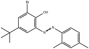 2-bromo-4-tert-butyl-6-[(2,4-dimethylphenyl)diazenyl]phenol Struktur