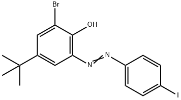 2-bromo-4-tert-butyl-6-[(4-iodophenyl)diazenyl]phenol Struktur